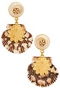 view 1 of 2 Oceana Earrings in Shell & Gold