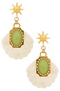 view 1 of 2 PENDIENTES LARGOS APERITIVO in MOP/Green