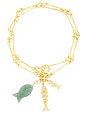 view 1 of 3 Out East Necklace in Gold & Green Aventurine