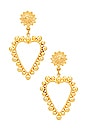 view 1 of 2 Heart Of Gold Earrings in Gold