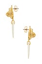 view 2 of 2 Rainey Earrings in Gold & Pearl