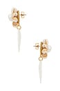 view 2 of 3 Royal Palm Earrings in Shell & Pearl