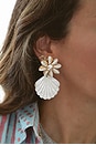 view 3 of 3 Royal Palm Earrings in Shell & Pearl