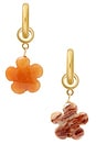 view 1 of 1 Bloom Hoops in Red Aventurine & Crazy Agate