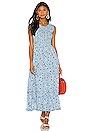 view 1 of 3 Delph Bird Dress in Delph Bird Wave Blue