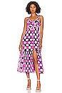 view 1 of 4 Helena Midi Dress in White and Purple