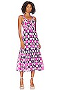view 4 of 4 Helena Midi Dress in White and Purple