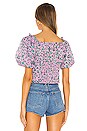 view 3 of 4 Anna Top in Audrey Sprig Sachet Pink