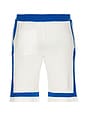 view 2 of 5 Paneled Knit Shorts in White & Blue