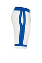 view 3 of 5 Paneled Knit Shorts in White & Blue