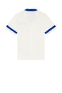 view 2 of 4 Paneled Knit Shirt in White & Blue