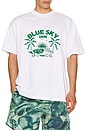 view 3 of 4 Green Wave T-Shirt in White