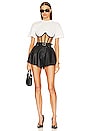 view 4 of 4 Faux Leather Flare Short in Stunner Move
