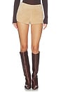 view 1 of 6 Suede Shorts in Candle Glow