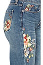 view 5 of 5 Embroidered Skinny Jean in Green Thumb