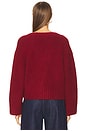 view 3 of 5 Cropped Cardigan in Crimson Crest