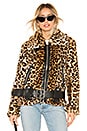 view 2 of 5 Faux Fur Leopard Biker Jacket in Note To Self