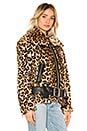 view 3 of 5 Faux Fur Leopard Biker Jacket in Note To Self