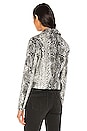 view 3 of 4 Faux Leather Moto Jacket in Anaconda