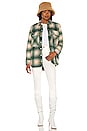 view 4 of 4 Flannel Shacket in Green Room