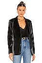 view 2 of 5 Faux Leather Blazer in Fighting Words