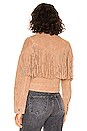 view 3 of 4 Suede Fringe Jacket in Almond Butter