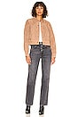 view 4 of 4 Suede Fringe Jacket in Almond Butter