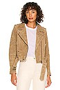view 1 of 5 Suede Moto Jacket in Rosemary