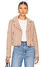 view 1 of 5 Suede Moto Jacket in Bare It All