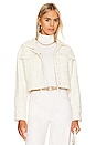 view 1 of 4 Tweed Cropped Jacket in Vanilla Creme