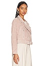 view 3 of 5 BLOUSON MOTARD SUEDE MOTO JACKET in Desert Rose