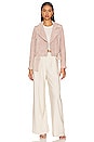 view 5 of 5 BLOUSON MOTARD SUEDE MOTO JACKET in Desert Rose