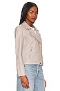 view 3 of 5 Faux Leather Moto Jacket in On The Rocks