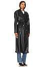 view 3 of 4 Faux Leather Trench Coat in Flashback