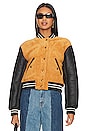 view 2 of 5 Leather Bomber Jacket in Booksmart