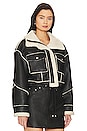 view 3 of 5 Faux Fur Leather Jacket in Flying Squad