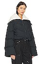 view 3 of 5 Faux Fur Cropped Puffer Vest in Open Mic