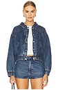 view 1 of 5 Denim Bomber Jacket in Off Stage