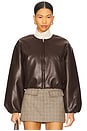 view 2 of 5 Cropped Leather Bomber in Grand Slam