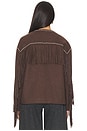 view 3 of 4 BLOUSON À FRANGES in Brown