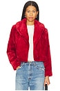 view 1 of 4 Cropped Faux Fur Coat in Hot To Trot
