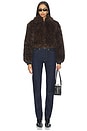 view 4 of 4 Cropped Faux Fur Coat in Midnight Run