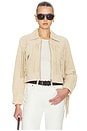 view 2 of 6 BLOUSON FRINGE in Morning Latte