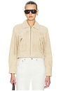 view 3 of 6 BLOUSON FRINGE in Morning Latte