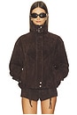 view 1 of 5 Suede Jacket in Iced Chocolate