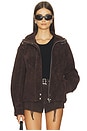 view 2 of 5 Suede Jacket in Iced Chocolate