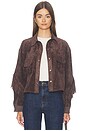 view 1 of 5 Cropped Fringe Jacket in Bonfire