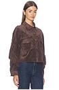 view 3 of 5 Cropped Fringe Jacket in Bonfire