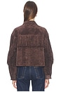 view 4 of 5 Cropped Fringe Jacket in Bonfire