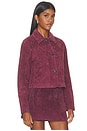 view 3 of 5 CHAQUETA SUEDE in Wine O'clock
